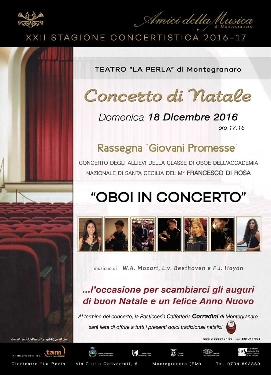 Locandina Concerto 18.12.2016 Oboi in Concerto