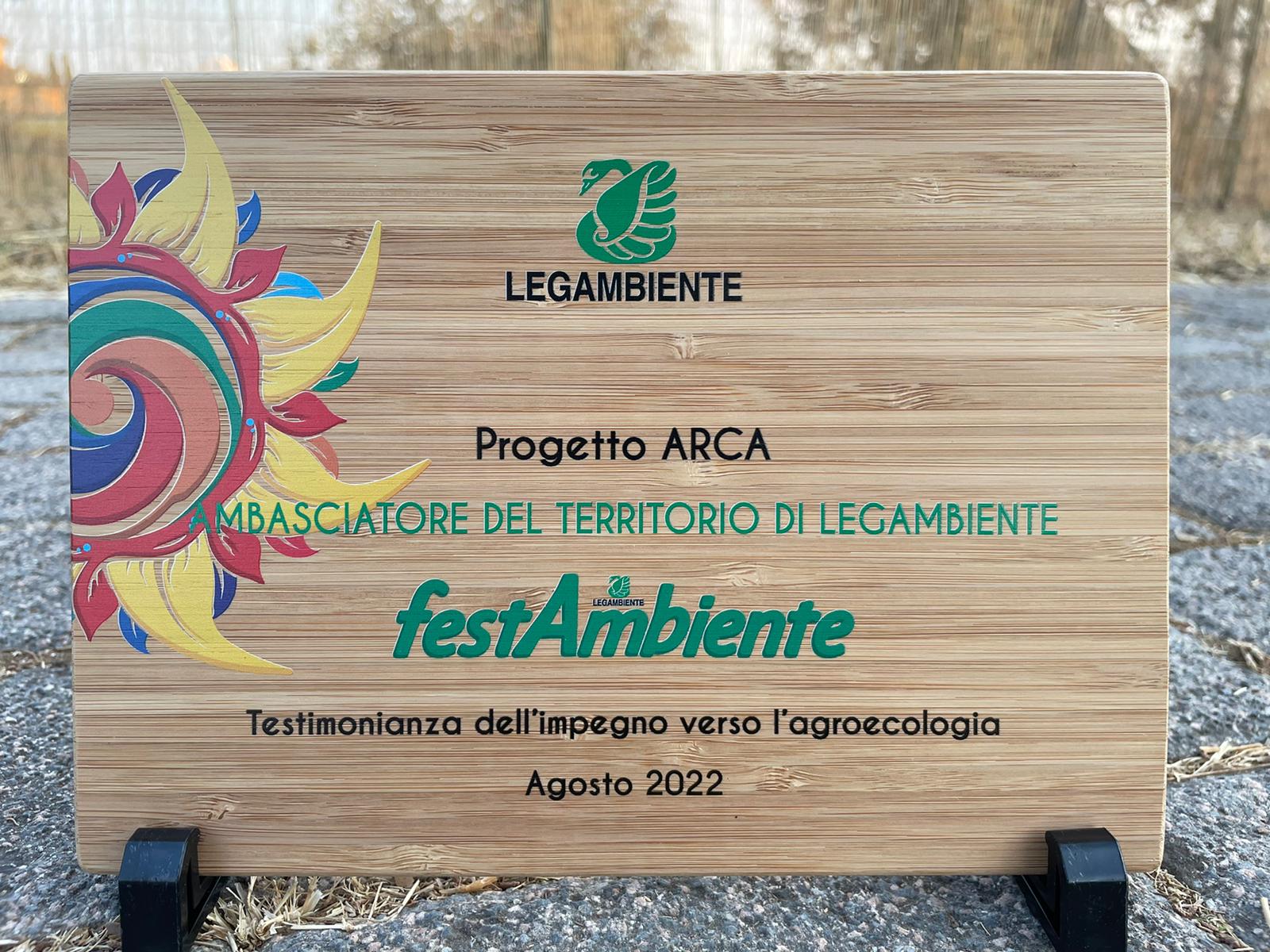 2 targa premio FestAmbiente Arca 4.8.22