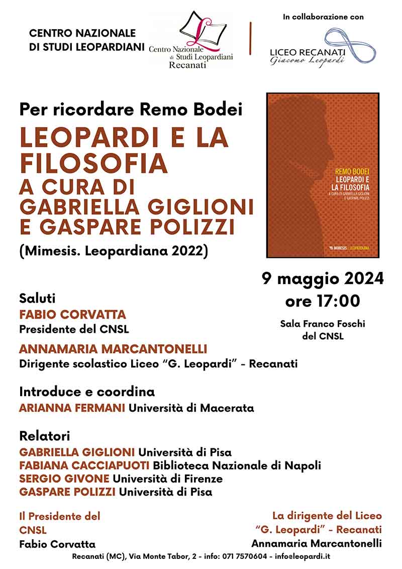 locandina evento Remo Bodei